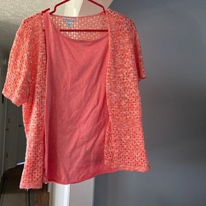 Women’s short-sleeves sweater with sleeveless tank